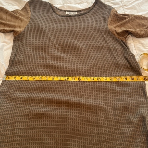 Donna Jessica brown and tan dress made in USA 🇺🇸 - Picture 8 of 10